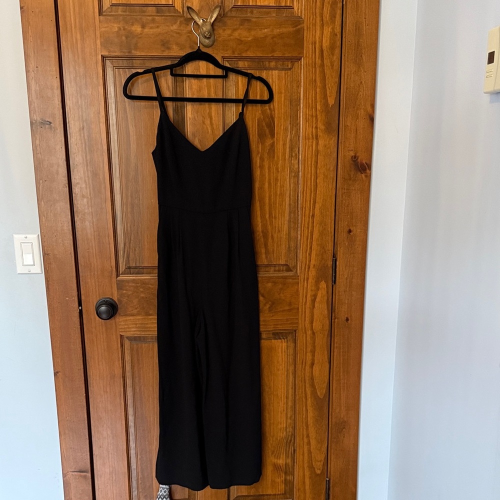 Babaton Black Spaghetti-Strap Jumpsuit